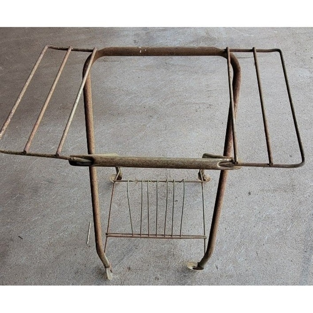 MCM Vintage Vinal Record Player‎ Stand and Storage Rack Display 1960'S
